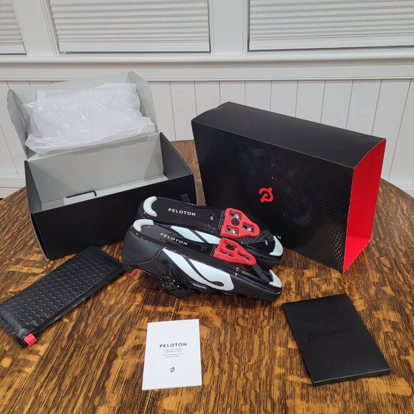 NEW Peloton Cycling Shoes. Black and Red. Unisex. Original Box. - Picture 8 of 13